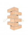 Малый угловой элемент термопанелей Good House с керамической плиткой CERRAD Loft Brick Salt УМ113-06 ППС, 110х240х455мм