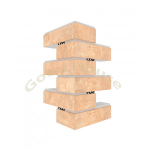 Малый угловой элемент термопанелей Good House с керамической плиткой CERRAD Loft Brick Salt  УМ113-06 ППС, 110х240х455мм