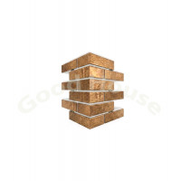 Большой угловой элемент термопанелей Good House с клинкерной плиткой Keramin Керамин Тенеси 3 УБ111-07 ППС, 260х380х455мм