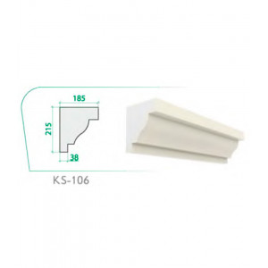 Карниз KS-106 (215x185x38x2000mm)
