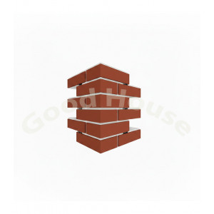 Большой угловой элемент термопанелей Good House с клинкерной плиткой Keramin Керамин Амстердам 2 УБ111-16 ППС, 260х380х455мм