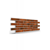 Термопанель фасадная рядовая Good House с керамической плиткой Retro Brick Chili Т112-09 (ППС, 1025×455 мм, 0,47 м²)